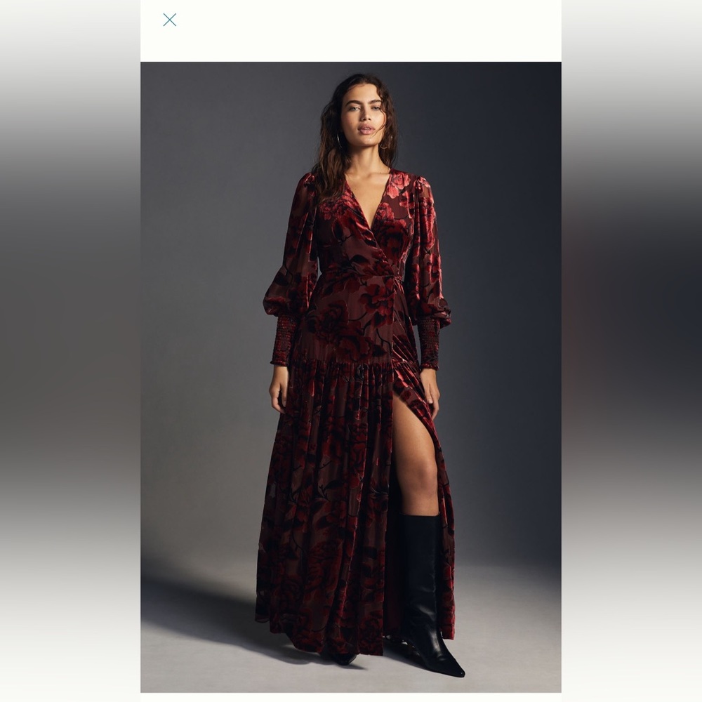 Hutch Floral Wrap Dress Anthropologie 3x
